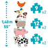 DJECO Puzzle Giant -  Honore & Friends - 9,12,15 pc  Floor Puzzle