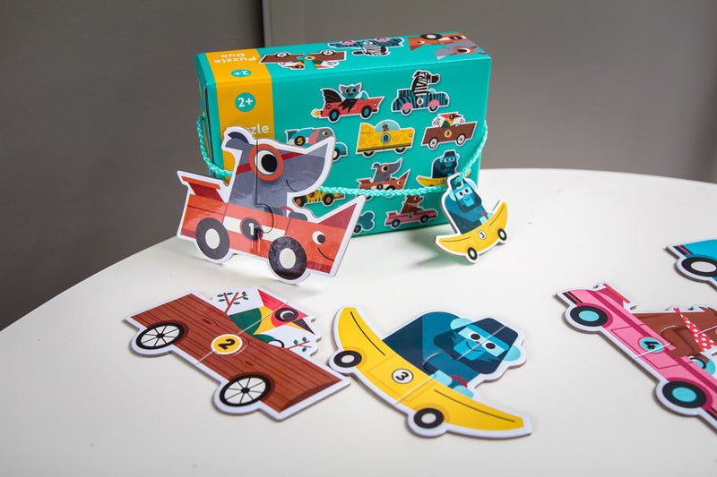 DJECO Puzzle Duo - Racing Cars 10 x 2 Piece