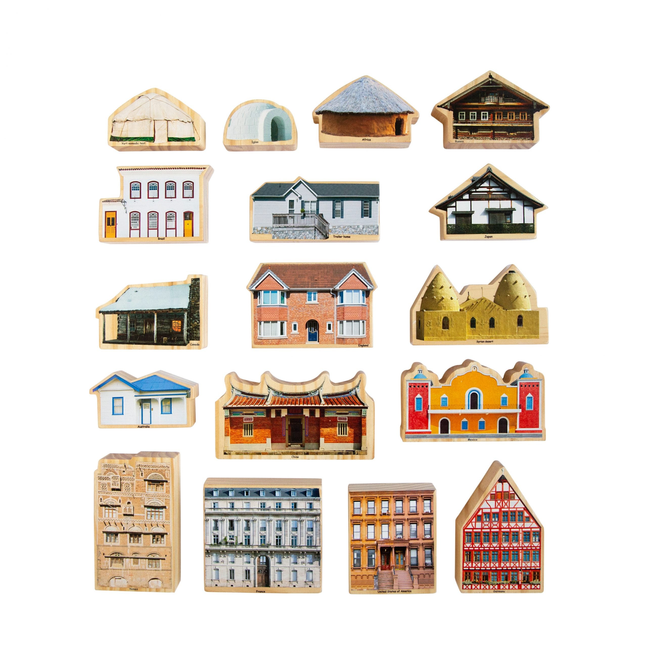 The Freckled Frog - Happy Architect - Where Do I Live - 17 Piece - Wooden”