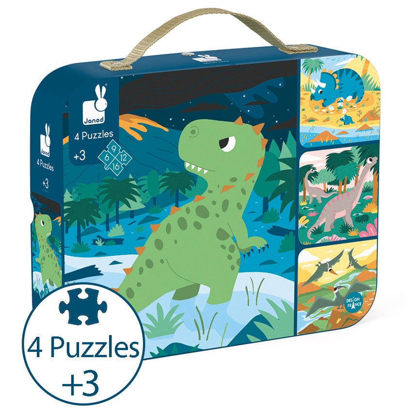 JANOD Suitcase Puzzle - Dinosaur Progressive -