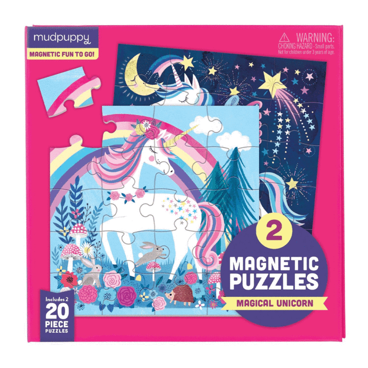 Mudpuppy 20 Pc Magnetic Puzzle Magic Unicorn