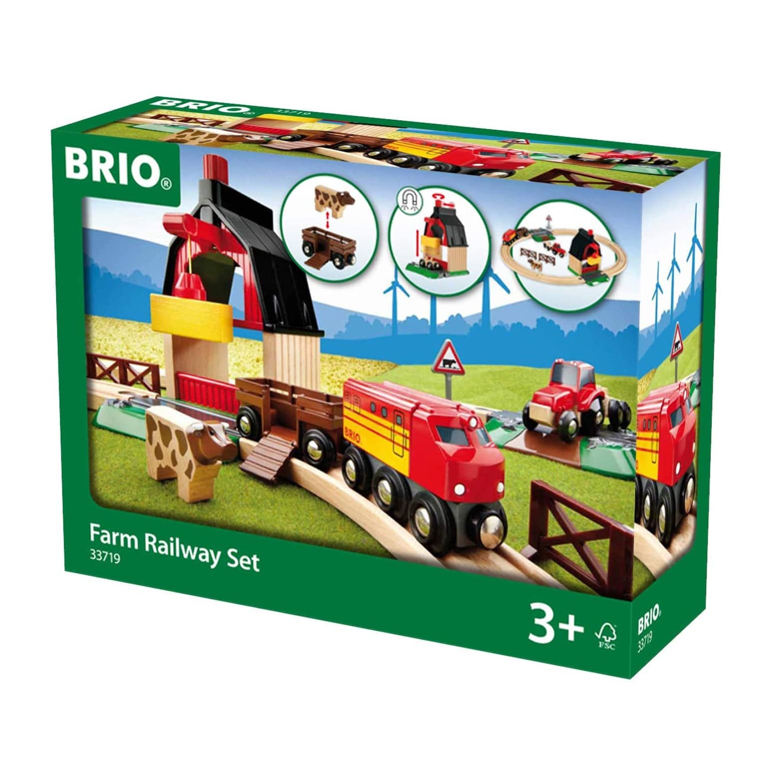 Brio World 33766 Railway World Deluxe Set Wooden Toy Train Set For Kids Age  3 Up 
