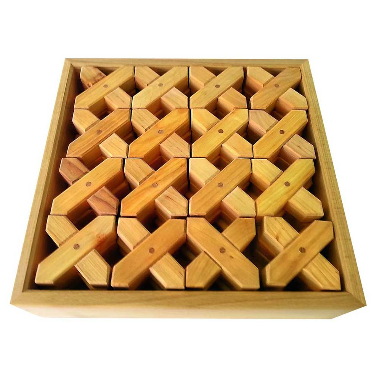Bauspiel - X-Shapes - Wooden Blocks - Natural - 48 Piece