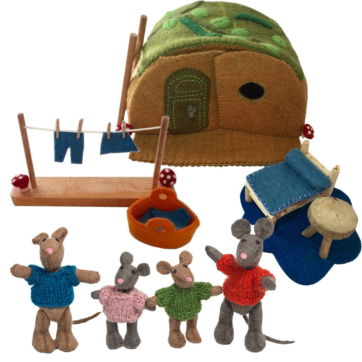 PAPOOSE - Woodland Mouse House Deluxe Set -  20 Piece