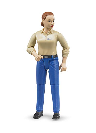 BRUDER - Bworld Woman with light skin tone and blue trousers -  60408