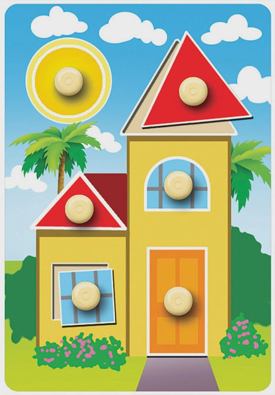 Tuzzles A House Built from Shape Easy Grip Peg Puzzle