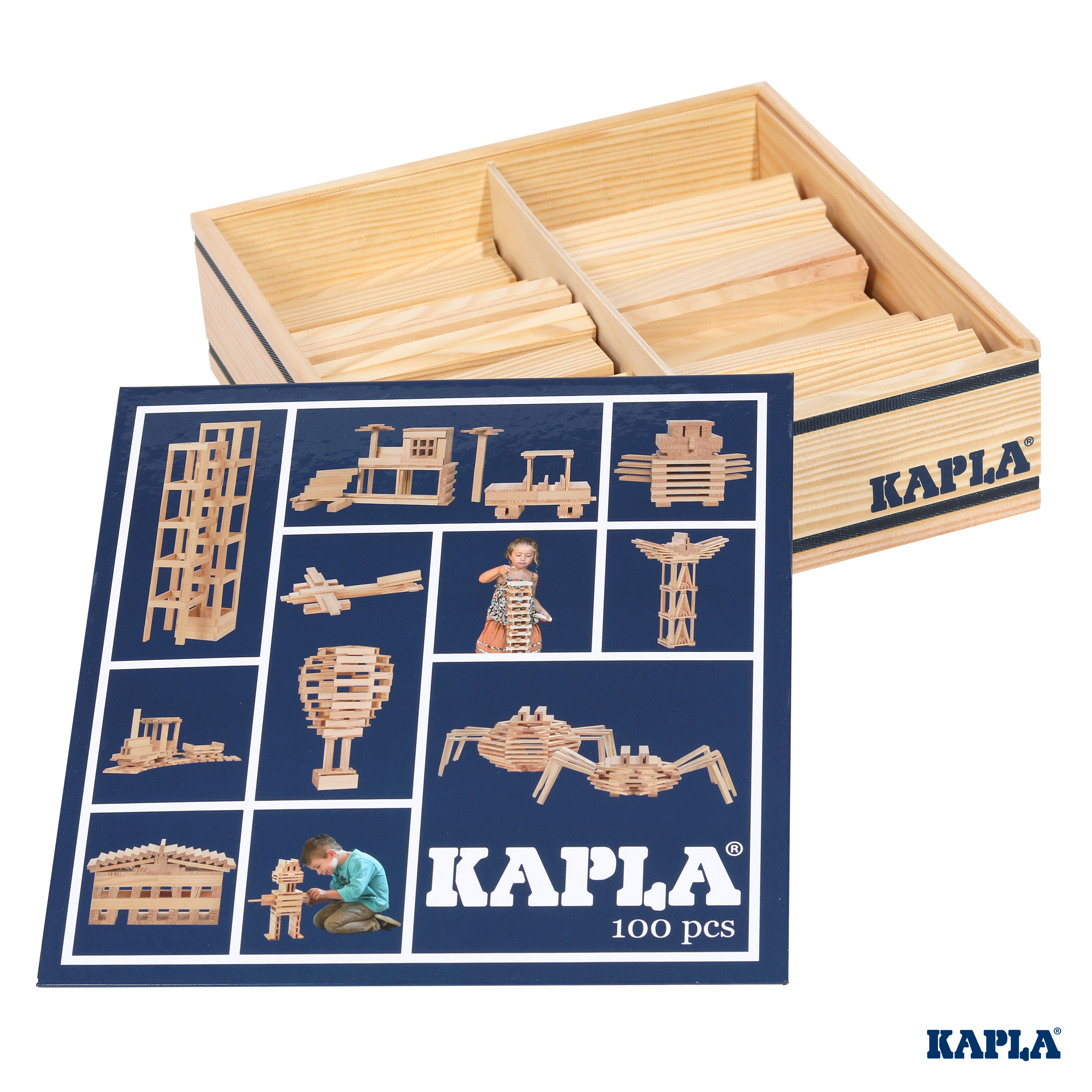 Kapla 100 Case - Wooden Construction Set