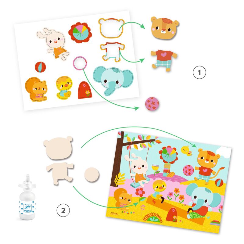 DJECO Art Kit -The Day Collage Set