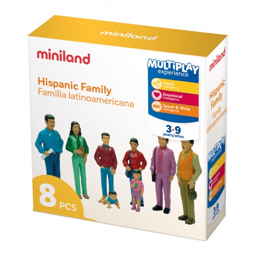 MINILAND EDUCATIONAL Figures - Latin American Family, 8 pcs