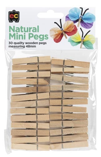EC Natural Mini Pegs - Pack of 30