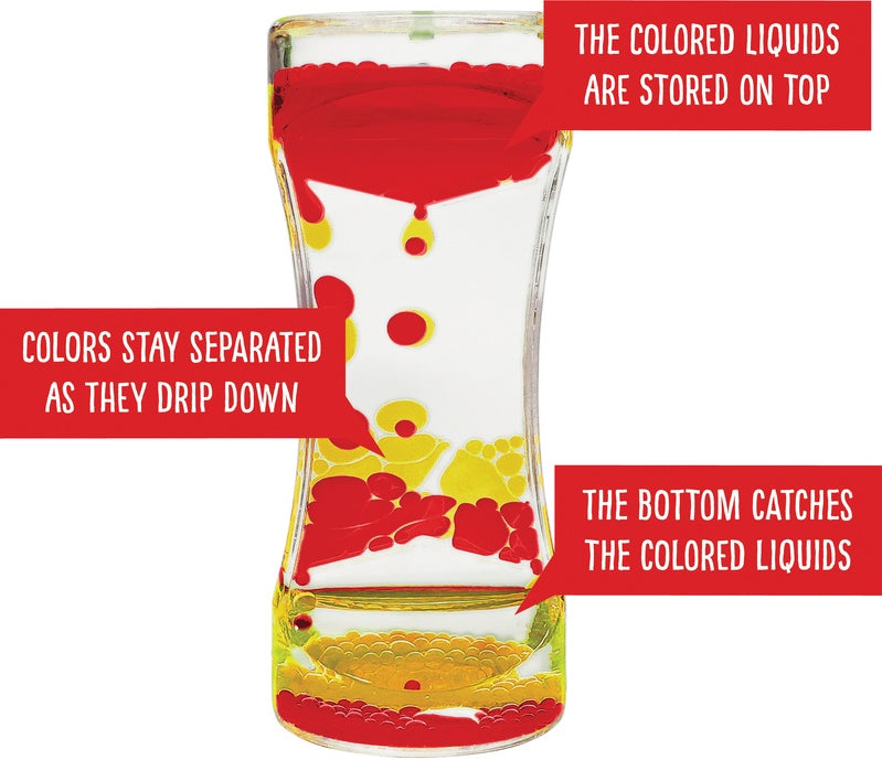 Liquid Motion Bubbler Red & Yellow