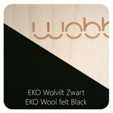 Wooden Wobble / Balance Board - With felt Black