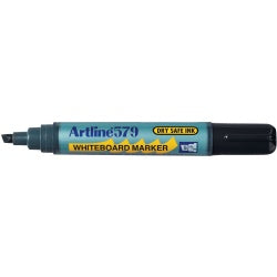 Artline 579 Chisel Whiteboard Marker - 5mm Black - Box 12
