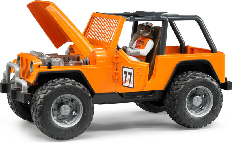 BRUDER -JEEP CROSS COUNTRY RACER BLUE WITH DRIVER Orange 2542