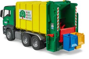 BRUDER - MAN TGS Rear-loading Garbage Truck - Green/Yellow- 03764