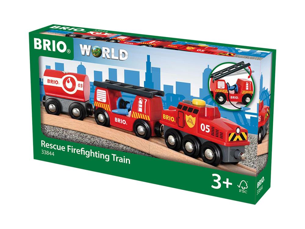 BRIO Train - Rescue Fire Fighting Train - 4 Piece - 33844