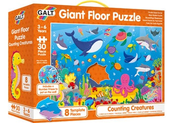 GALT FLOOR PUZZLE - Counting Creatures - 30 Piece