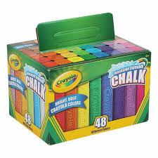 CRAYOLA Chalk - Washable Sidewalk - Box of 48