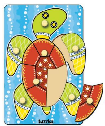 Tuzzles Aboriginal Art Turtle Peg Puzzle