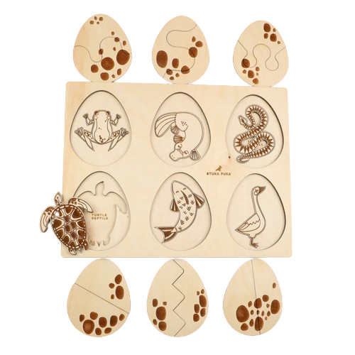 Stuka Puka  Egg On - Wooden Educational Puzzle