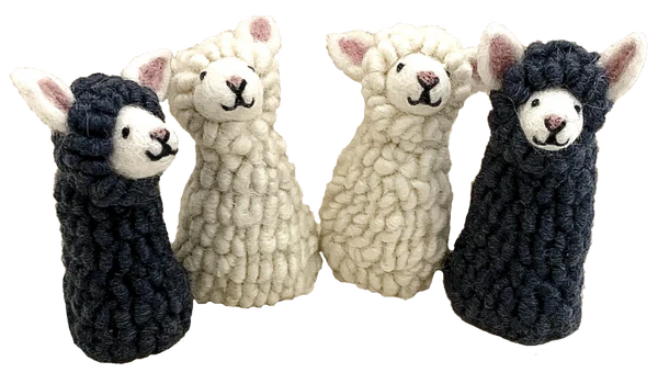 PAPOOSE Felt Finger Puppets Set of 4 - Sheep