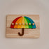 Qtoys - Rainbow Umbrella - Colourful Knob Wooden Puzzle