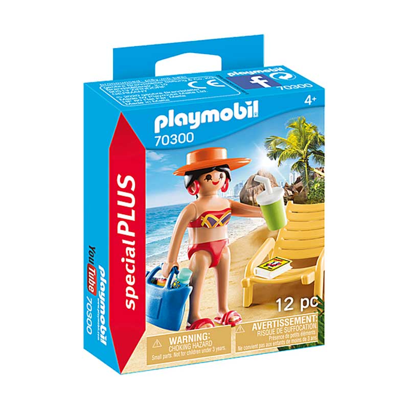 PLAYMOBIL Sunbather with Lounge Chair 70300