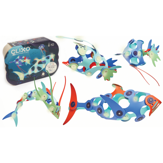Clixo - Ocean Creatures Pack - Magnetic Building