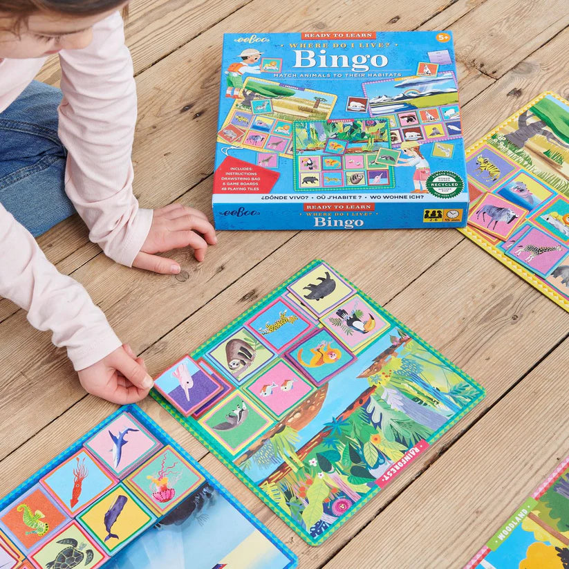 Eeboo - Bingo - Where Do I Live - Board Game preschool