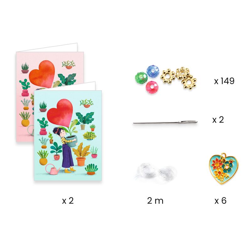 DJECO Art Kit - You & Me Heart Threading Beads Set