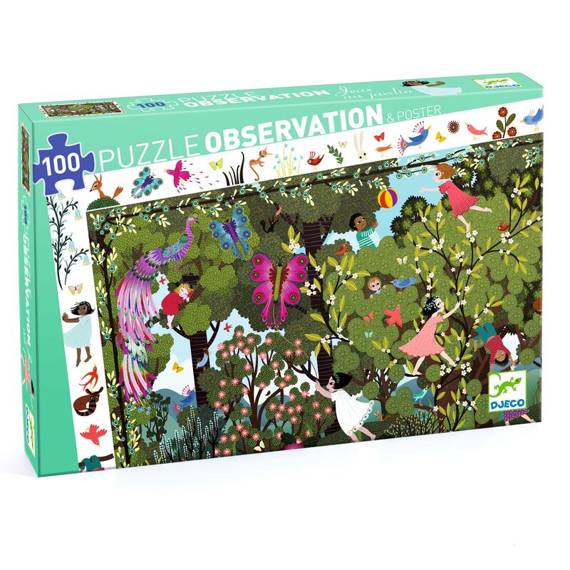 DJECO Puzzle Observation - Garden Play - 100 Piece