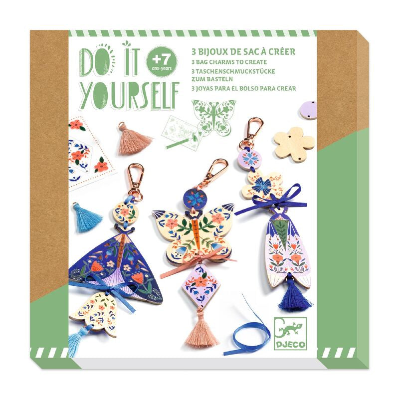DJECO Art Kit - Do It Yourself Butterflies Bag Charms