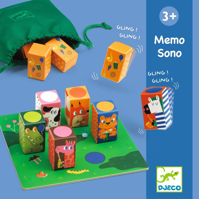 DJECO GAME - Memory Sound Game - Matching and Sensory Board Game