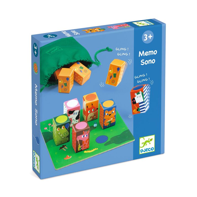 DJECO GAME - Memory Sound Game - Matching and Sensory Board Game