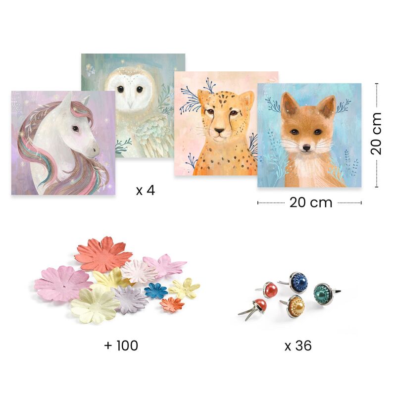 DJECO Art Kits - Paper Floral Wreaths 3D Pictures
