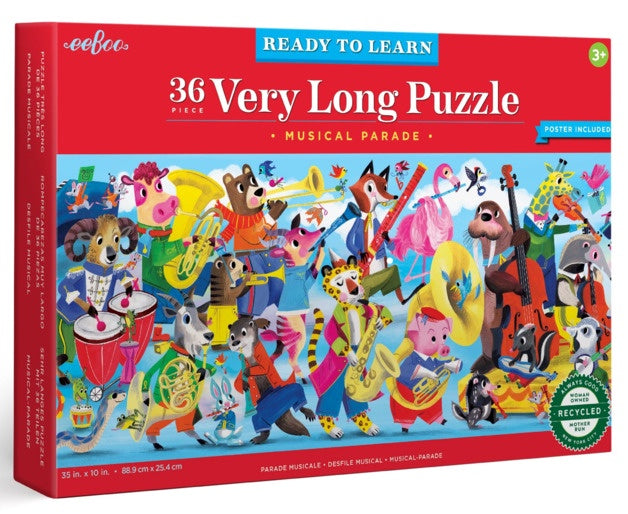 EEBOO - Long Floor Puzzle – Musical Parade - 36 Piece Preschool