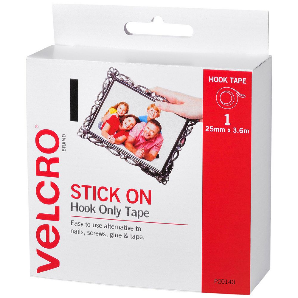 VELCRO STRIP HOOK ONLY BOXED 3.6m