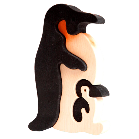 Fauna Puzzle - Penguin Family - Wooden Puzzle