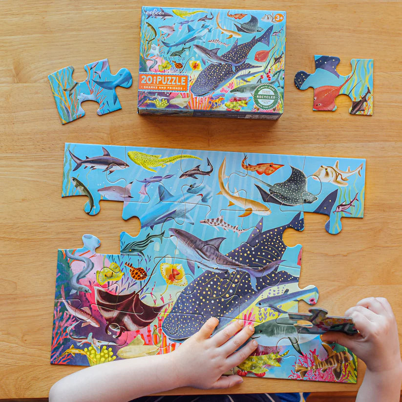 eeBoo 20 Pc Puzzle – Sharks & Friends