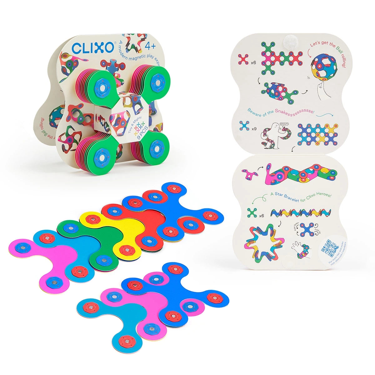 Clixo - Tiny and Mighty - 9 pcs - Magnetic Building
