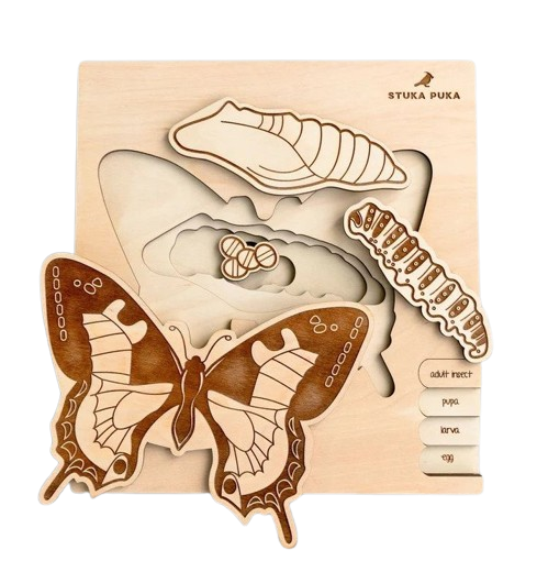 Stuka Puka Butterfly Puzzle - Wooden Educational Puzzle