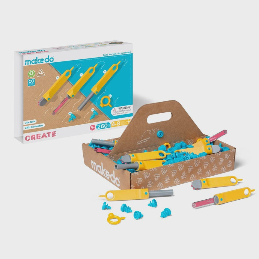 MAKEDO Construction Kit - 260 Piece - 5-8 Makers