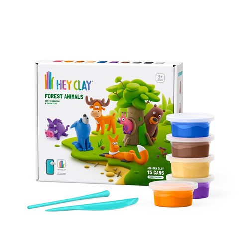 Hey Clay Sets- Forest  Animals (15 cans)