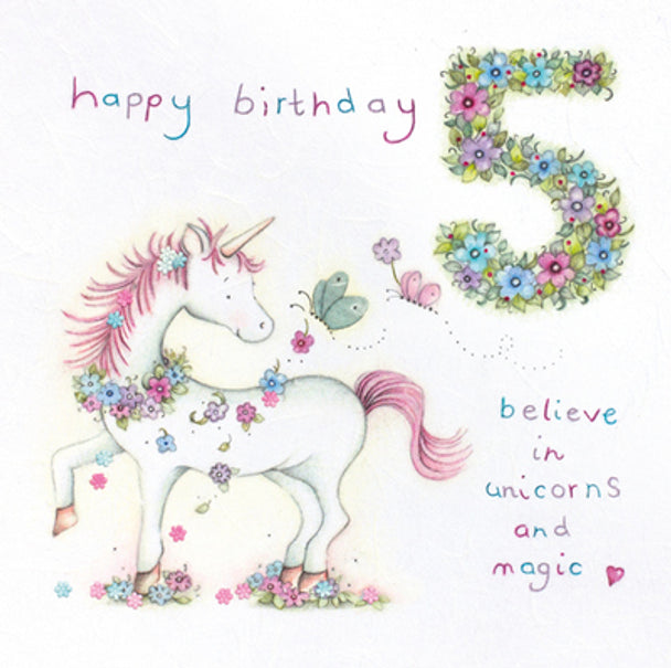 Greeting Card - Age 5 Unicorns and Magic