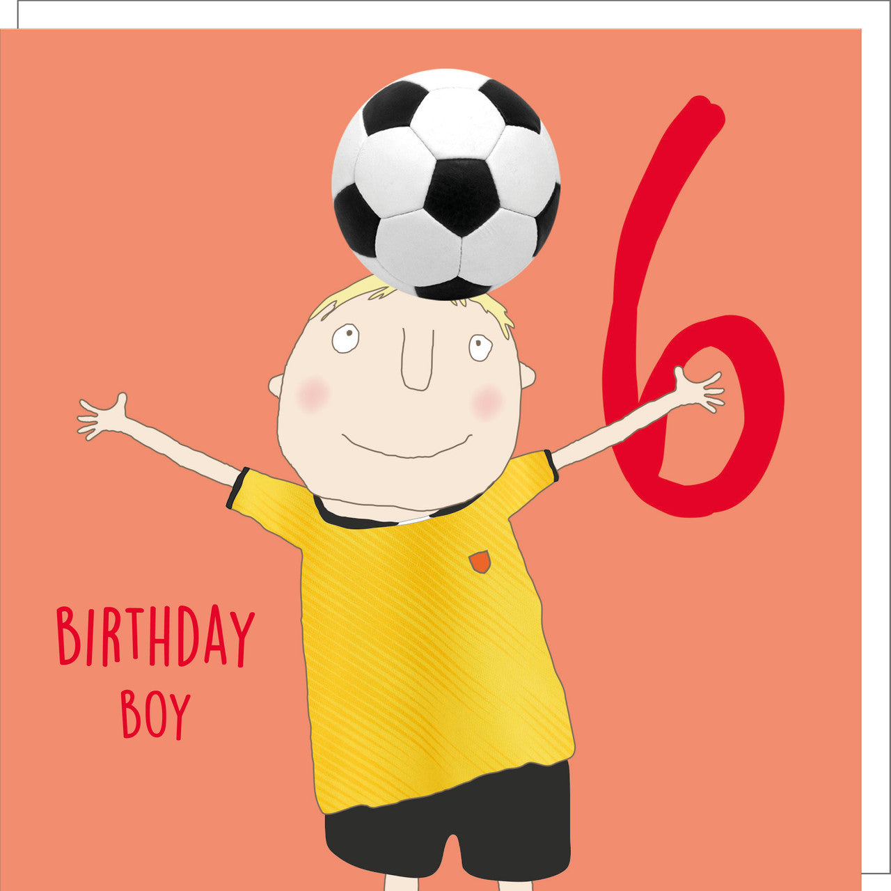 Greeting Card - Age 6 Birthday Boy - Soccer