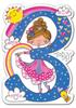 Greeting Card - Age 3 Girl Princess (Die-cut)