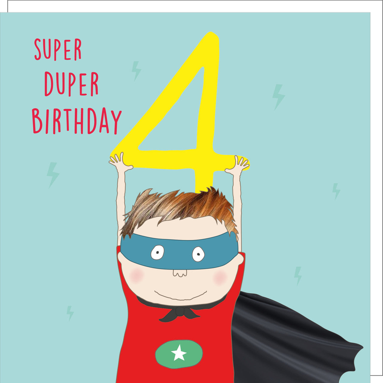 Greeting Card - Age 4 Birthday Boy -  Super