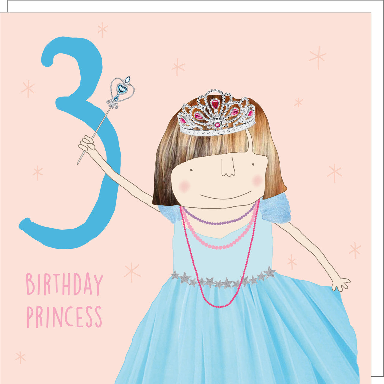 Greeting Card - Age 3 Birthday Girl - Princess