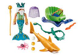PLAYMOBIL Magic - Mermaids -King of the Sea with Shark Carriage - 70097