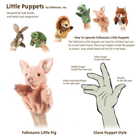 FOLKMANIS Little Hand Puppet - Pig